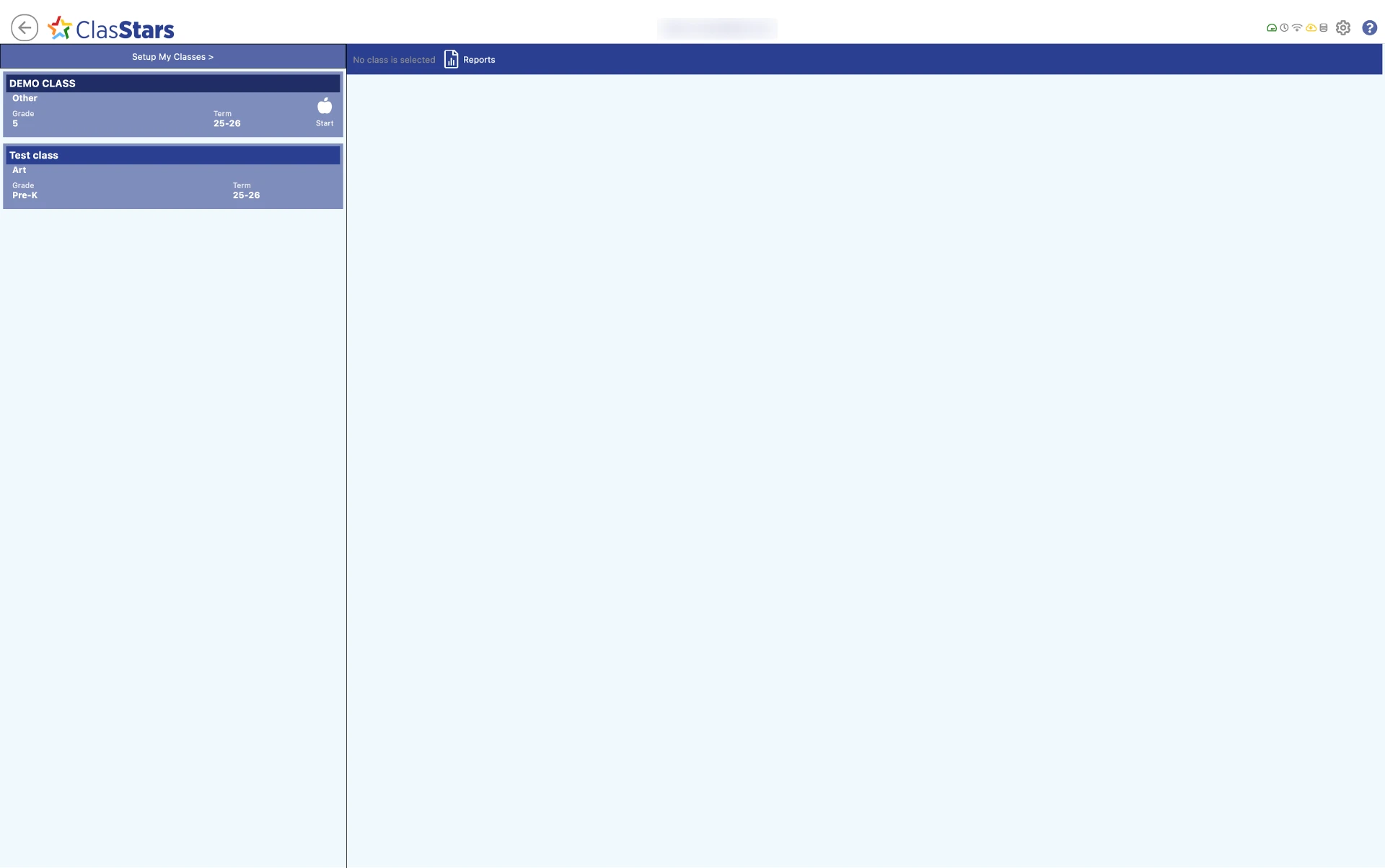 ClasStars original classes screen