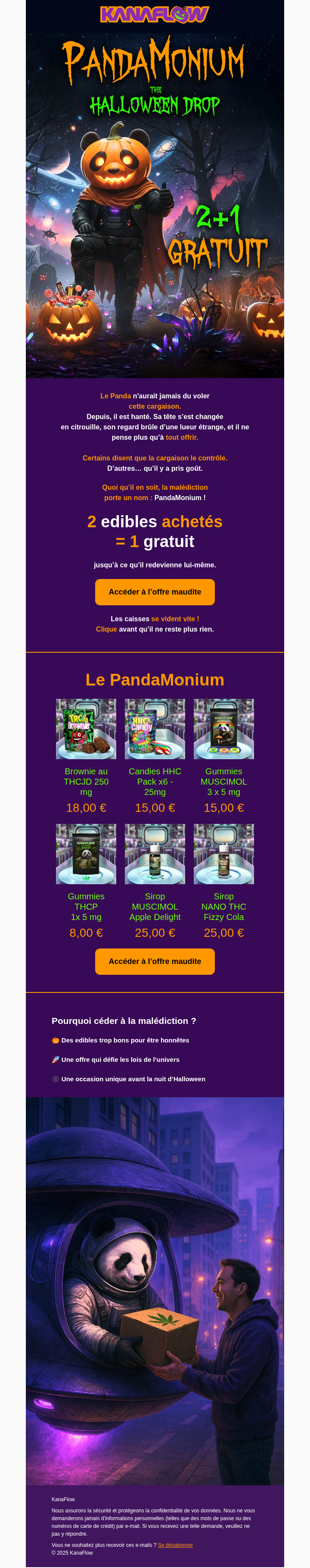 KanaFlow email - Pandamonium, the Halloween drop