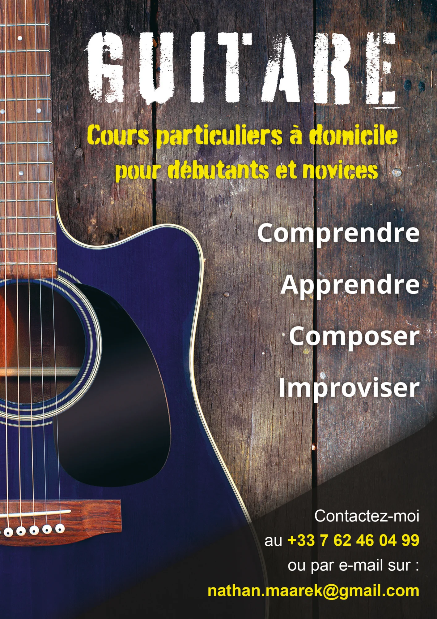 Guitar lessons flyer